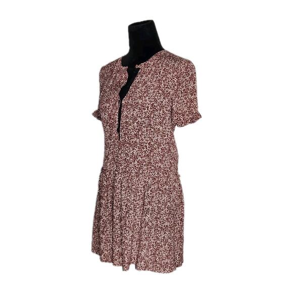 Burberry Brit Floral Silk Georgette Crepe Mini Shift Dress Women's Size 4 Euc - Picture 3 of 10